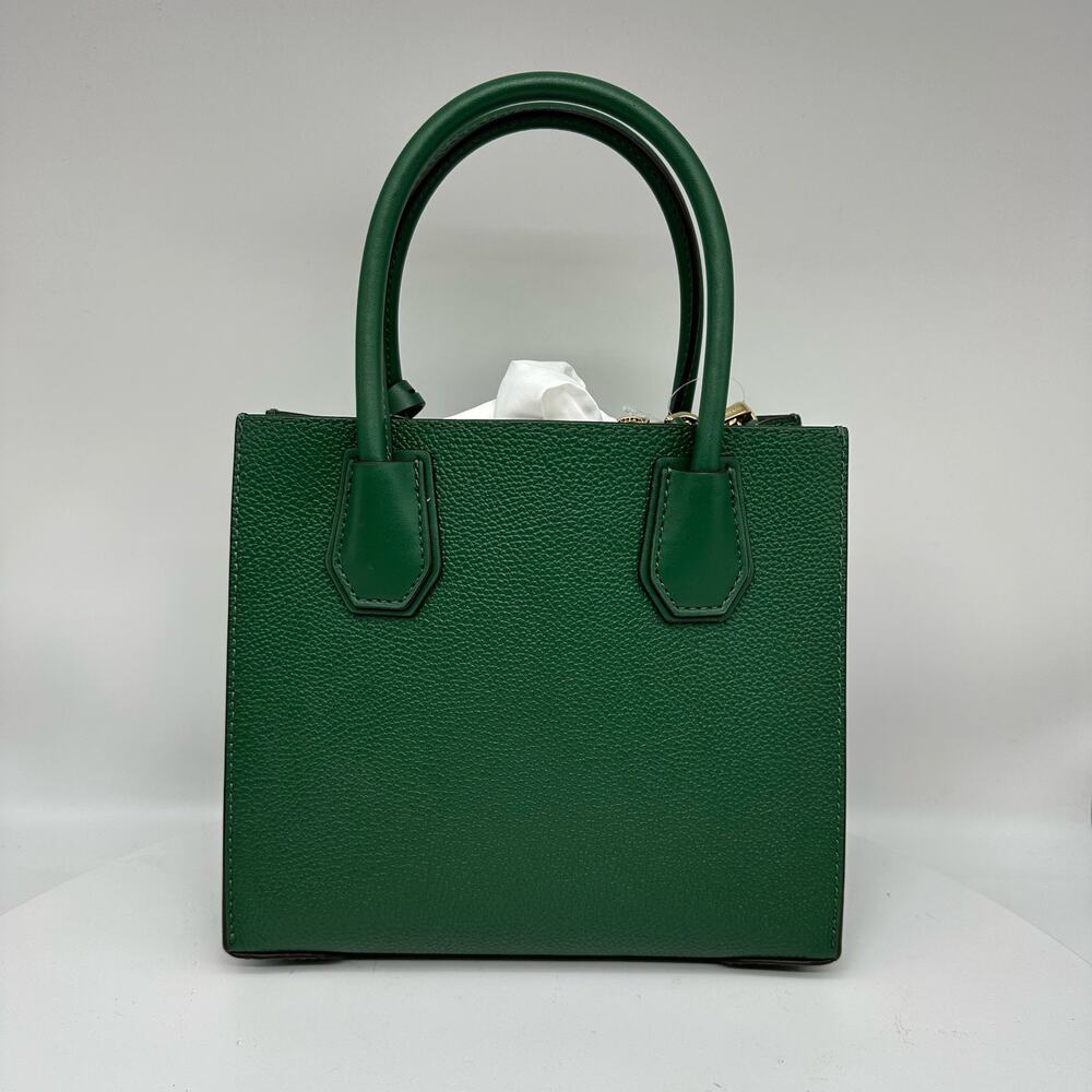 NWT Michael Kors Mercer Medium Pebbled Jewel Green Leather Crossbody Small Purse - Picture 5 of 14